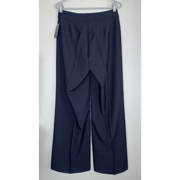 NEW Tahari ASL Wide Leg Pants Slacks Womens 4 Work Office Career Corporate Navy - Picture 4 of 7